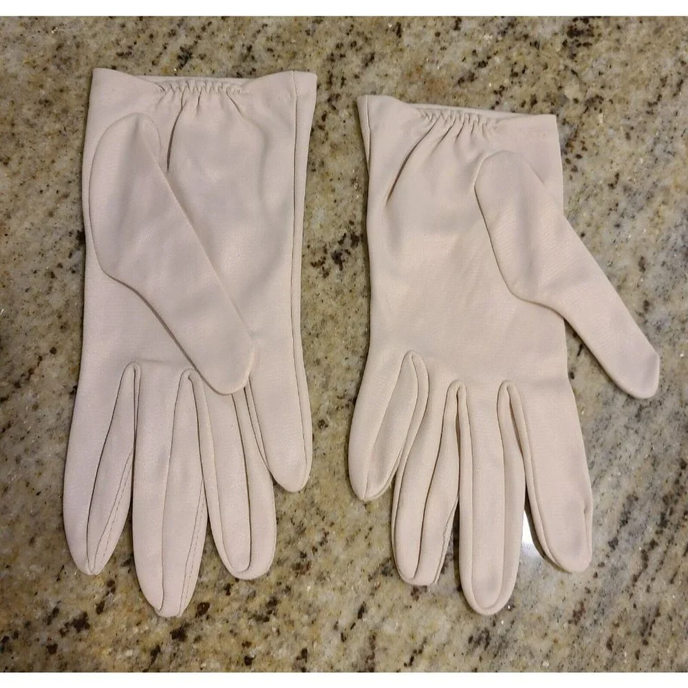 Vintage Blush Color Nylon Stretch Gloves 8